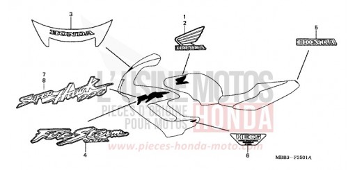 MARQUE (1/2/3) VTR1000F1 de 2001